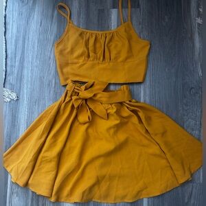Mustard Yellow Two-Piece Set